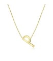 Letter P Silver Necklace SPE-5530